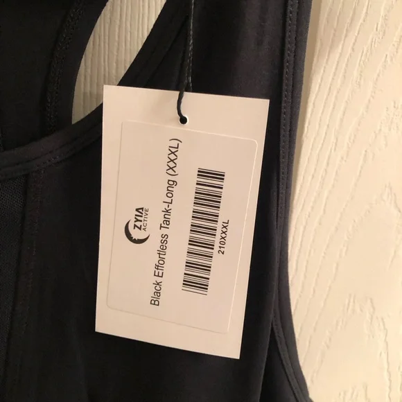 ZYIA Black Effortless Tank Top - Long - Picture 3 of 10